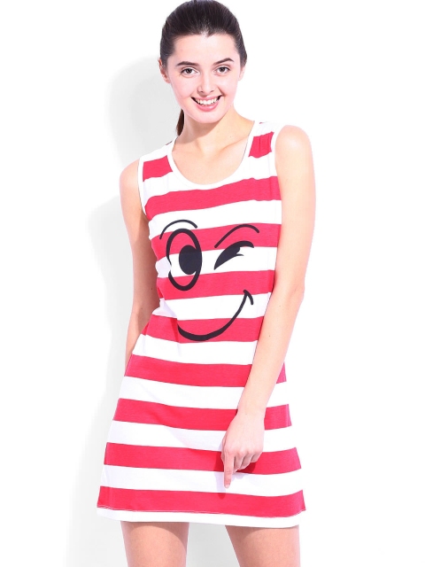

Gossip White & Pink Striped Nightdress WNG155
