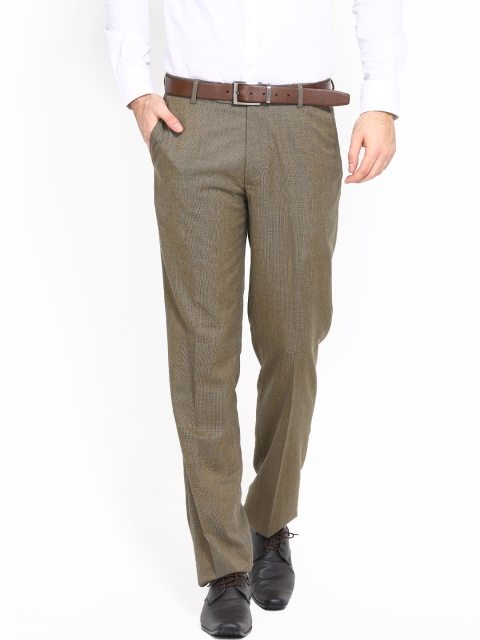 

Arrow Men Olive Green Slim Fit Formal Trousers