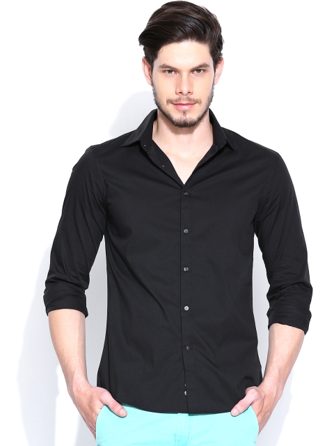 

Celio Black Slim Fit Casual Shirt