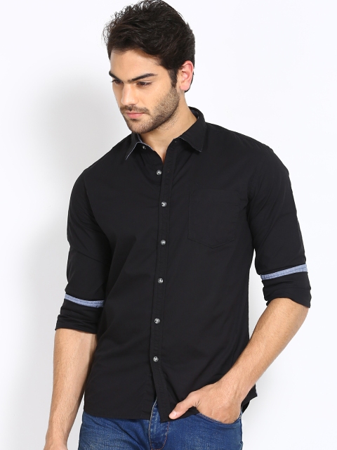 

Flying Machine Men Black Casual Shirt