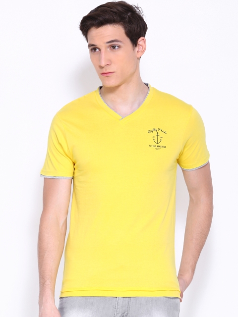 

Flying Machine Men Yellow T-shirt