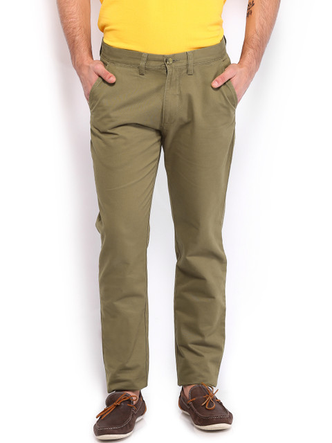

Arrow Sport Men Olive Green Chrysler Fit Trousers
