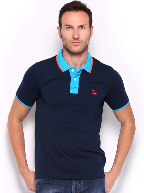 

Flying Machine Men Navy Polo T-shirt, Navy blue