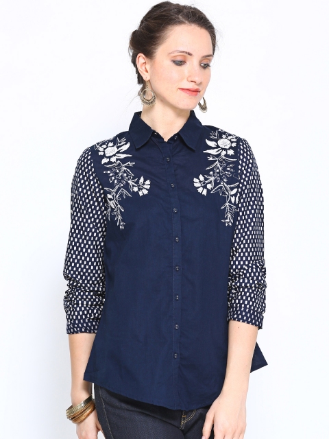 

W Women Navy Top, Navy blue