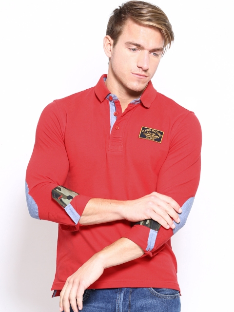 

Flying Machine Men Red Polo T-shirt