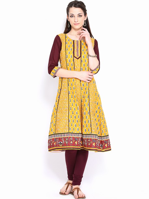 

Aurelia Women Yellow Anarkali Kurta