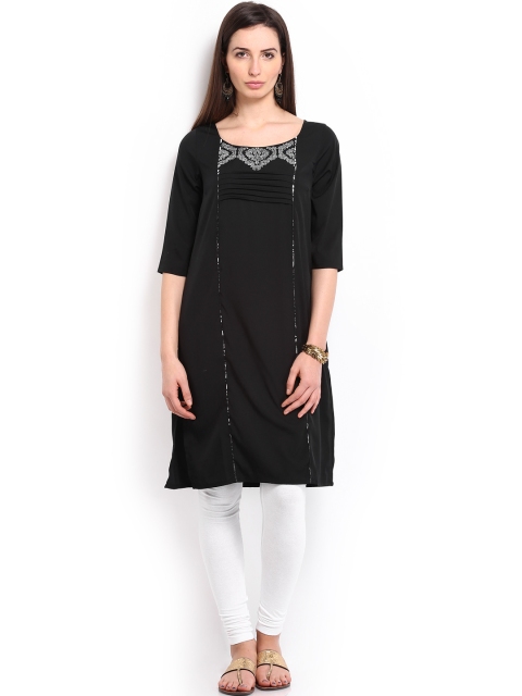 

W Women Black Kurta