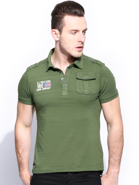 

U.S. Polo Assn. Denim Co. Men Green T-shirt