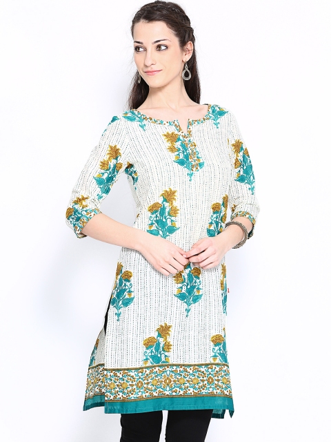 

W Women Off-White Printed Kurta