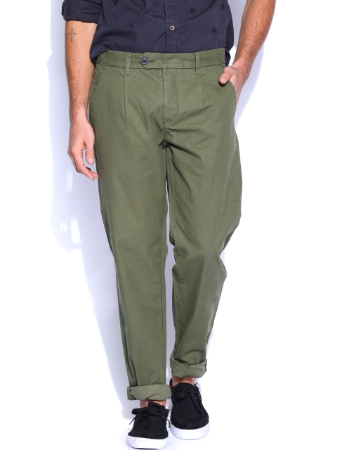 

Premium by Jack & Jones Olive Green Casual Trousers