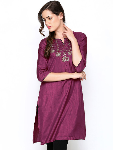 

Aurelia Women Magenta Kurta