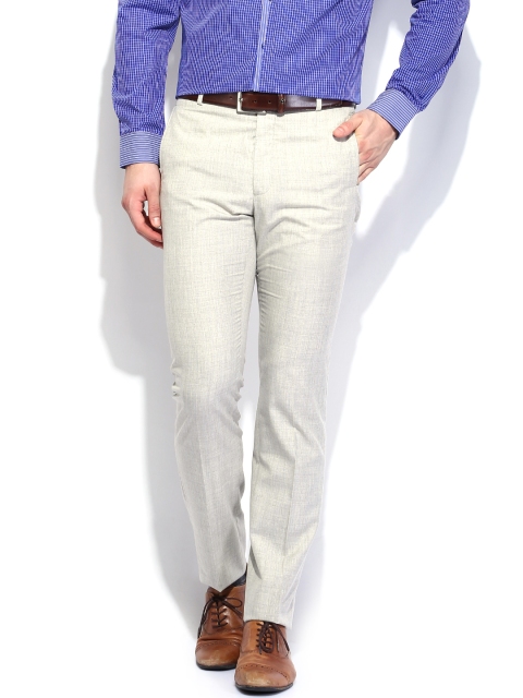 

Arrow New York Men Beige Tapered Fit Formal Trousers