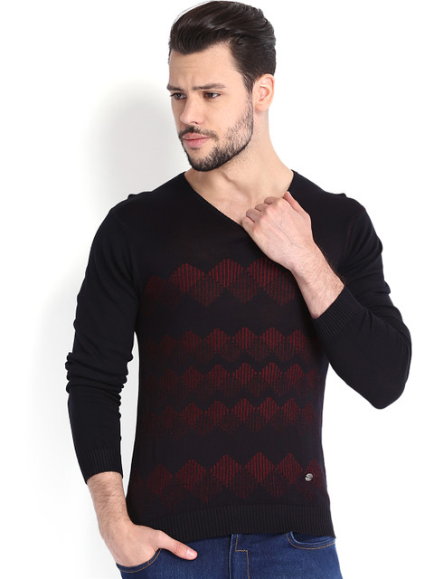 

Arrow New York Men Black & Red Sweater