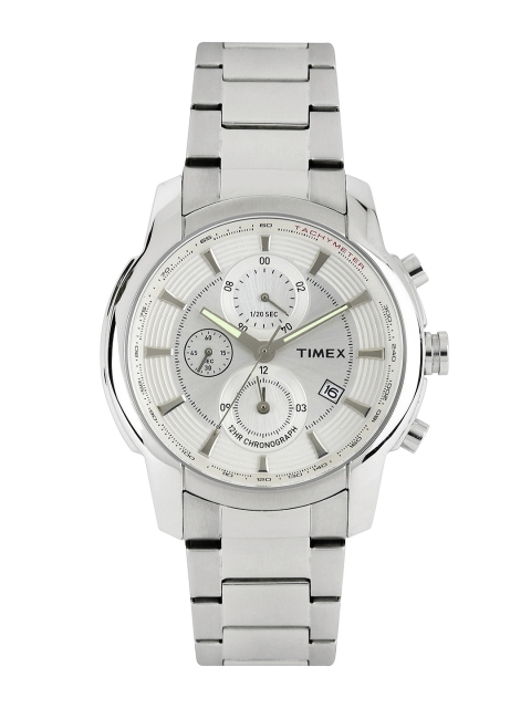 

Timex Men Silver-Toned Dial Watch TW000Y500