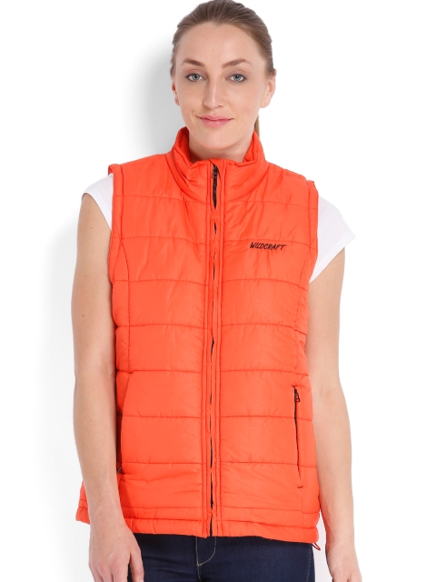 

Wildcraft Women Orange Sleeveless Padded Husky Jacket