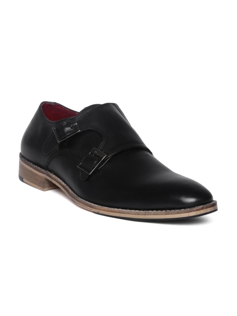 

Style Centrum Men Black Leather Monk Shoes