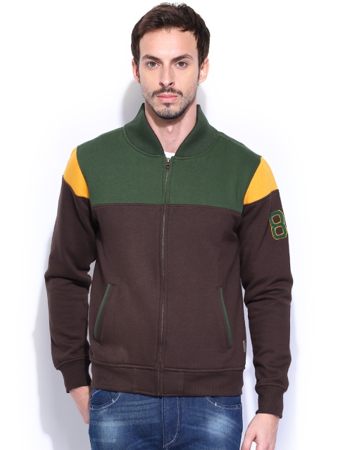 

Flying Machine Men Brown & Green Sweatshirt