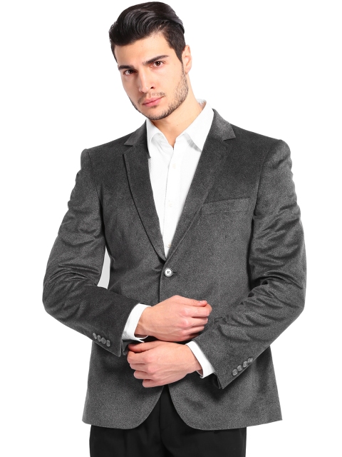 

Arrow New York Men Grey Zero Calorie Fit Single-Breasted Blazer