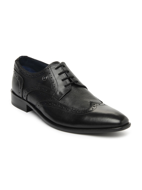 

Louis Philippe Men Black Leather Semiformal Shoes