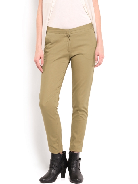 

Tokyo Talkies Women Khaki Slim Fit Trousers