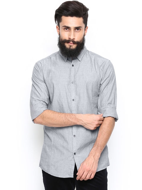 

Jack & Jones Men Grey Slim Fit Casual Shirt
