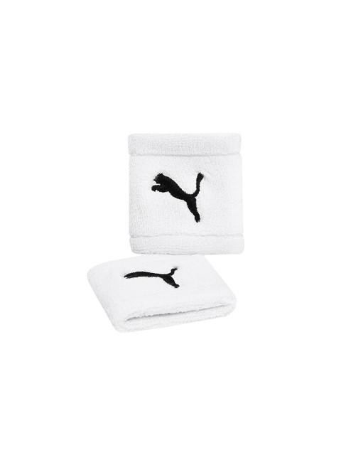 

Puma Unisex Pack of 2 White Wristbands