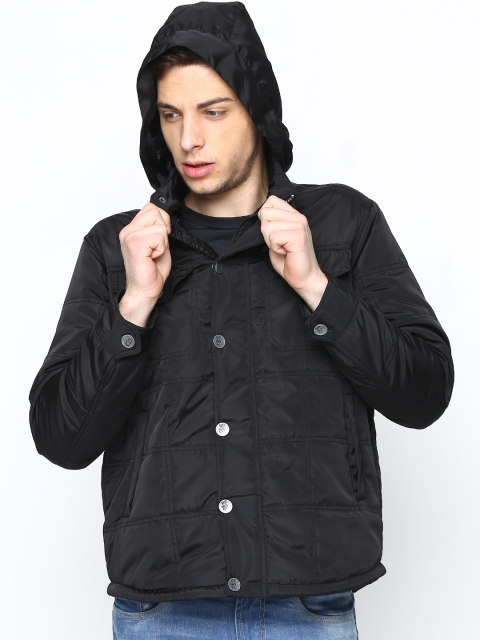 

Duke Stardust Men Black Hooded Jacket