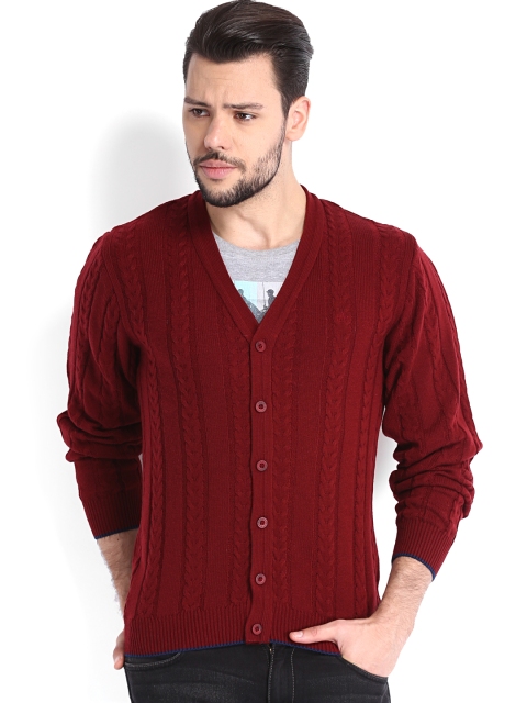 

Arrow Sport Men Maroon Cardigan