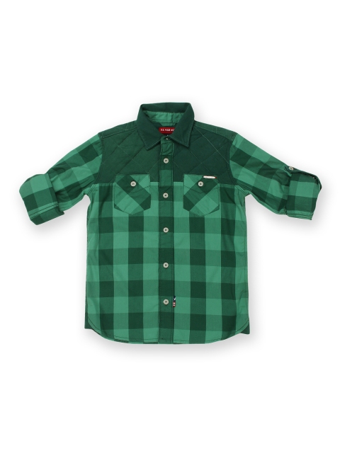 

U.S. Polo Assn. Kids Boys Green Checked Shirt