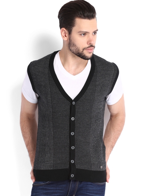 

Arrow New York Men Black Woollen Cardigan