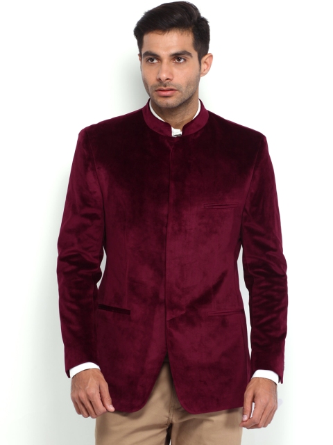 

Peter England Men Maroon Slim Fit Blazer