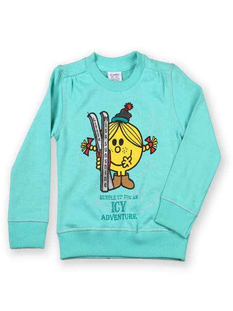 

Mr. Men Little Miss by Kidsville Girls Sea Green Printed Sweatshirt