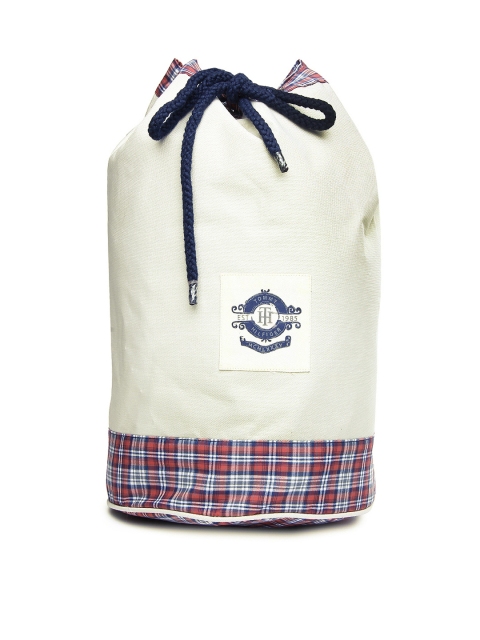

Tommy Hilfiger Unisex Off-White Backpack Cum Duffle Bag