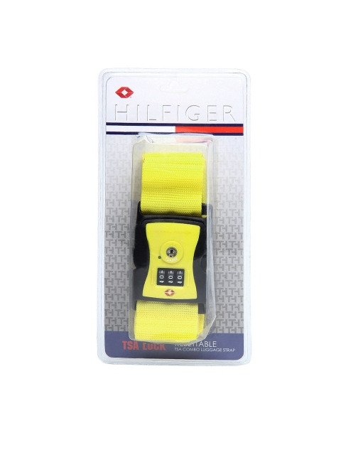 

Tommy Hilfiger Unisex Yellow Travel Strap with TSA Lock