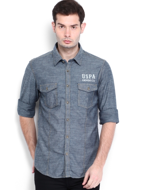 

U.S. Polo Assn. Denim Co. Men Blue Casual Shirt