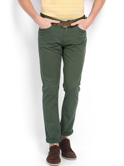 

U.S. Polo Assn. Men Green Slim Fit Chino Trousers