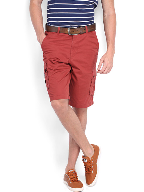 

U.S. Polo Assn. Men Rust Red Relaxed Fit Cargo Shorts