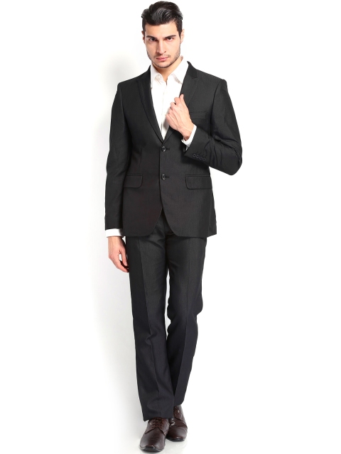 Arrow New York Dark Grey Single-Breasted Zero Calorie Fit Suit