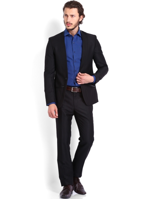 

Arrow New York Men Black Single-Breasted Zero Calorie Fit Suit