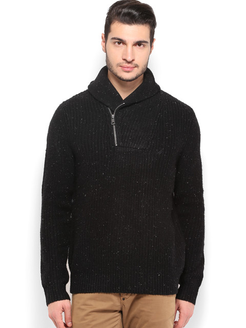 

Nautica Men Black Woollen Sweater