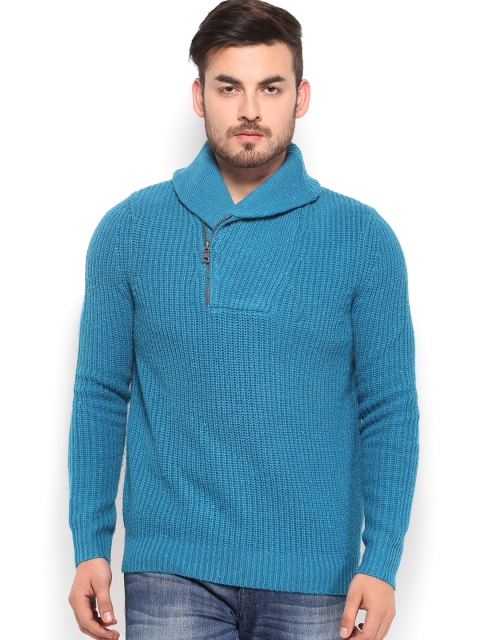 

Nautica Men Blue Woollen Sweater