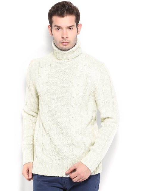 

Nautica Men Light Grey Melange Woollen Sweater