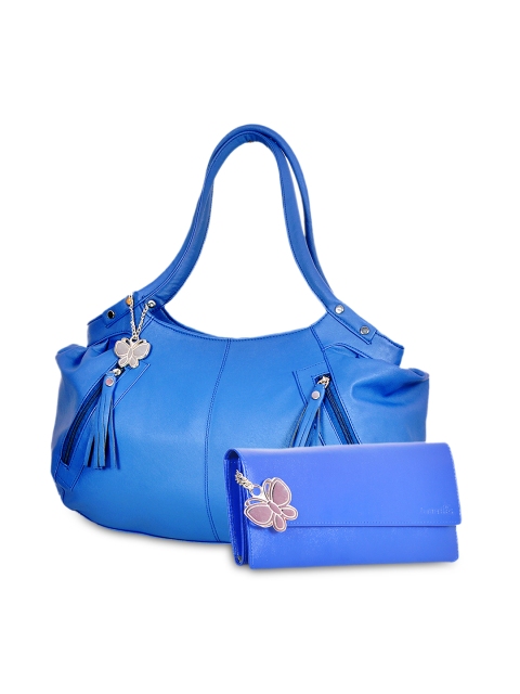 

Butterflies Shoulder Bag & Wallet Set, Blue