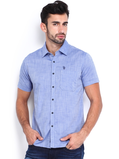 

U.S. Polo Assn. Denim Co. Men Blue Casual Shirt
