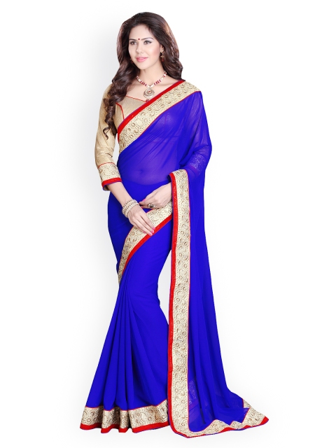 

Mirchi Fashion Royal Blue Georgette Fashion Saree