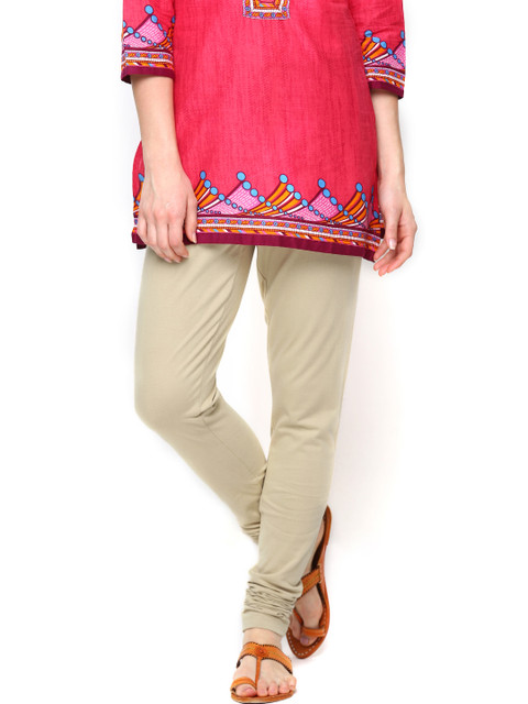 

W Women Beige Churidar Leggings