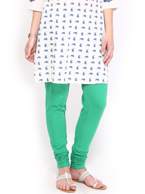 W Women Green Churidar Leggings available at myntra for Rs.329