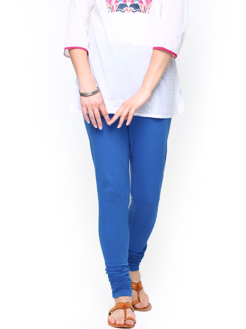 

W Women Blue Churidar Leggings