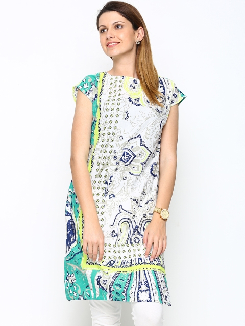 

W Women Off-White Printed Kurta