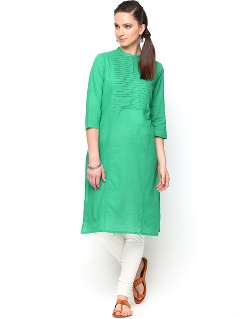 

W Women Green Kurta